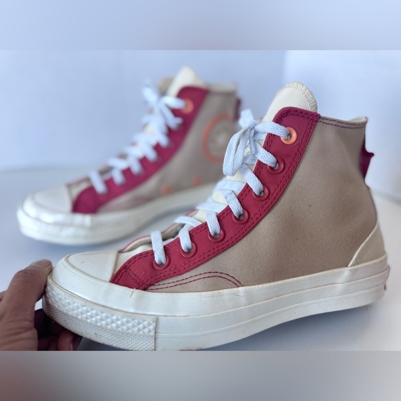 Converse All-Star Chuck 70 Hi Colorblock Rhubarb Pie Sneaker Shoes Size 7.5 - Picture 6 of 11